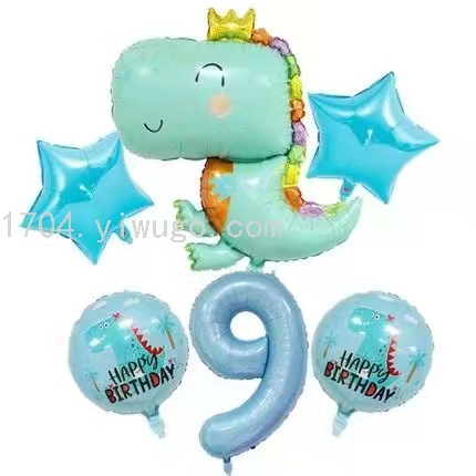 New Cute Dinosaur Aluminum Balloon Crown Dinosaur Forest Party Decoration Digital Dinosaur Balloon Set Layout New Cute Dinosaur Aluminum Balloon Crown Dinosaur Forest Party Decoration Digital Dinosaur Balloon Set Layout