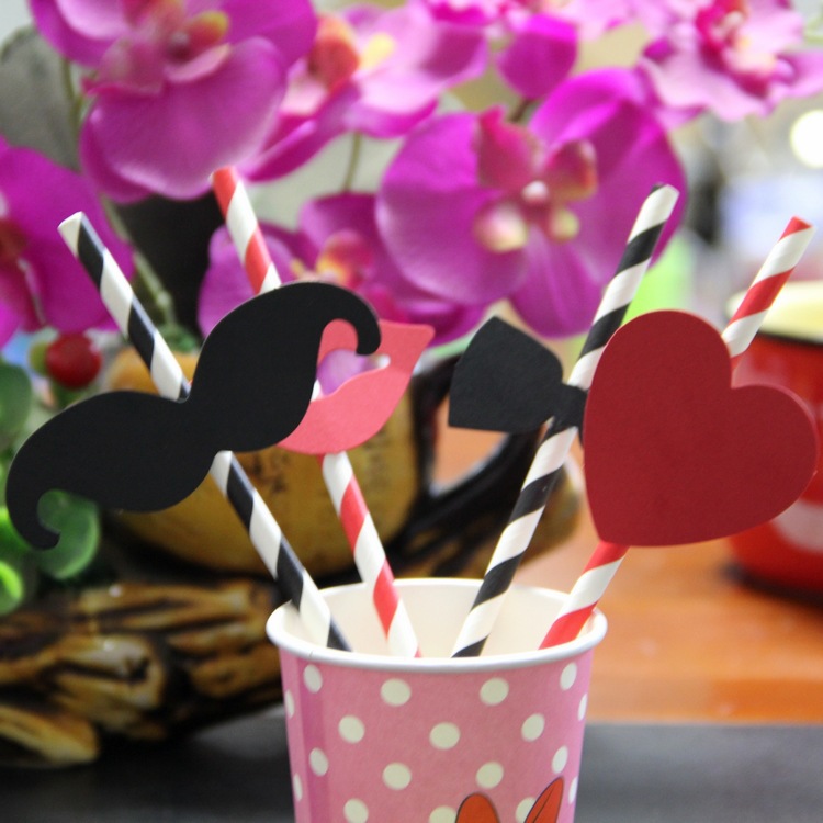  Wholesale 10-Piece Set Wedding Wedding Beard Straw