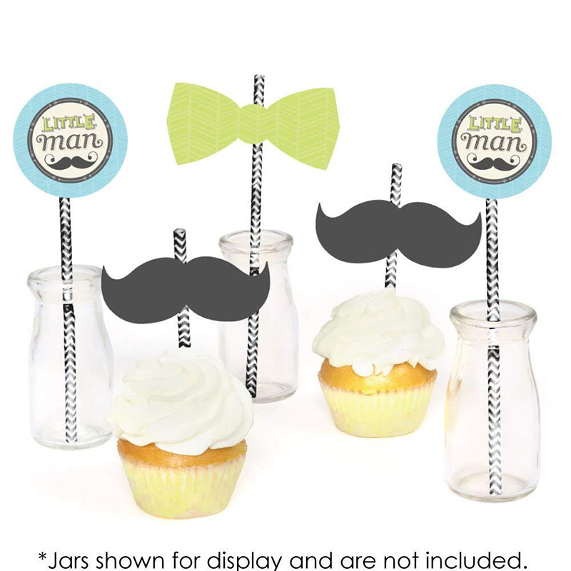 Personalized Beard Paper Sucker Customized Cartoon Animation Paper Straw Customized Beard Straw