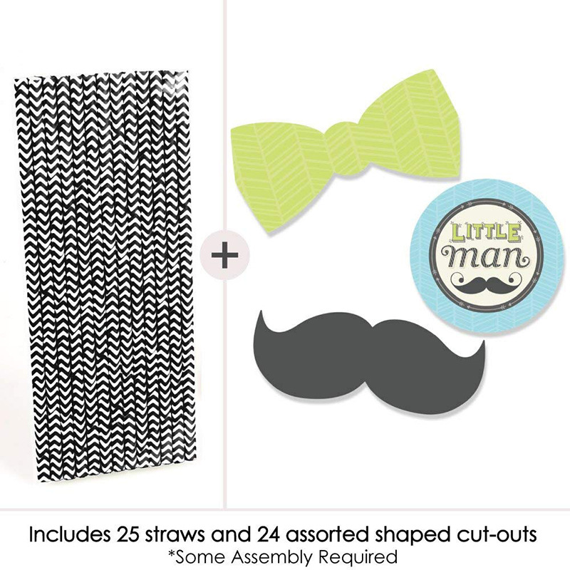 Personalized Beard Paper Sucker Customized Cartoon Animation Paper Straw Customized Beard Straw