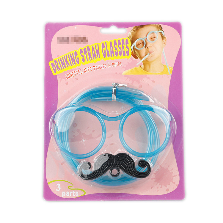 Internet Sensation Straw Pick-up Game Props Glasses Beard Straw Crazy Funny Halloween Party Straw Wholesale