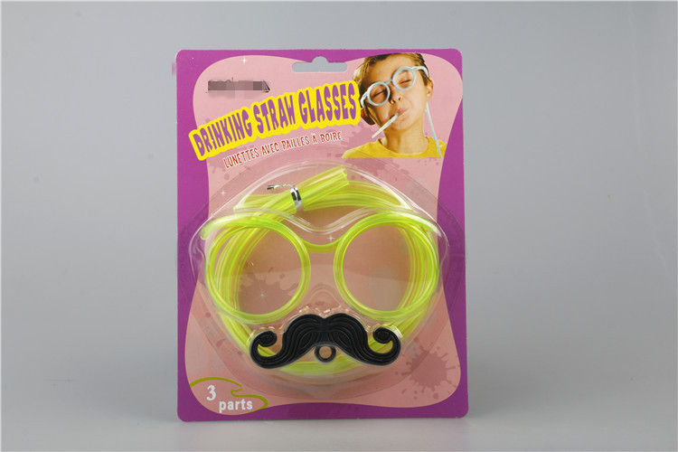 Beard Straw Internet Sensation Straw Pick-up Game Props Glasses Beard Straw Crazy Funny Halloween Party Straw Wholesale