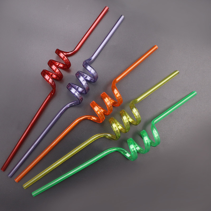 Fruit Straw Disposable Plastic Cartoon Soft Rubber Shape Tube Beard Straw