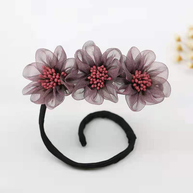 New Organza Three Flowers Bun Hair Band Simple Flowers Bud Hair Band Hair Accessories Headdress Hair Stick New Organza Three Flowers Bun Hair Band Simple Flowers Bud Hair Band Hair Accessories Headdress Hair Stick