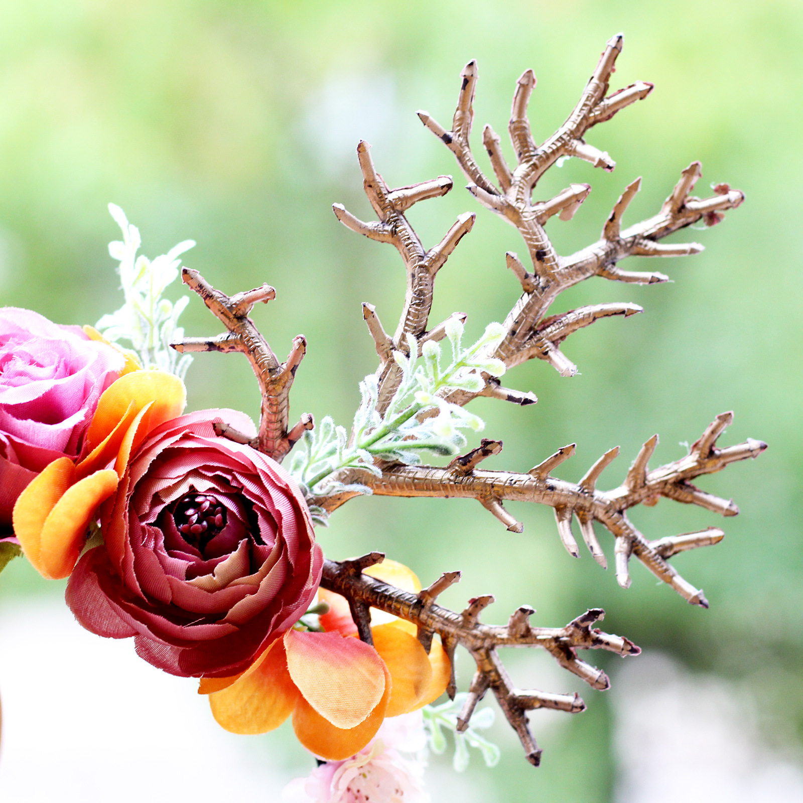 Style Antler Hairband Elk Christmas Easter Headdress Simulation Branch Flowers Adult and Children Catwalk Photography Style Antler Hairband Elk Christmas Easter Headdress Simulation Branch Flowers Adult and Children Catwalk Photography