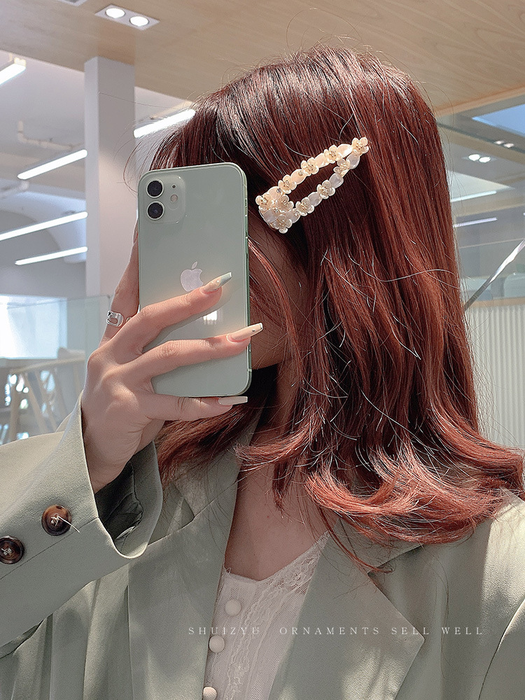 Side Spring Clip Hairpin Word Clip Internet Celebrity 2021new Flowers Folder Children's Headdress Pearl Hairpin Side Spring Clip Hairpin Word Clip Internet Celebrity 2021new Flowers Folder Children's Headdress Pearl Hairpin