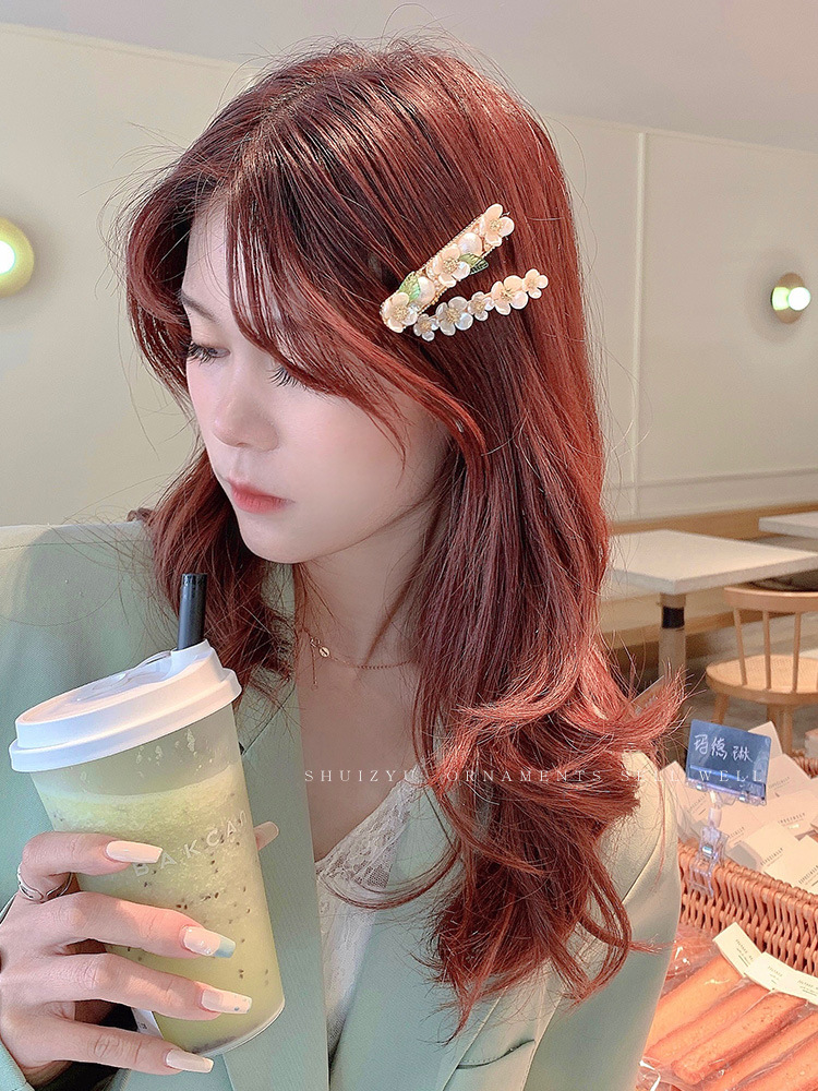 Side Spring Clip Hairpin Word Clip Internet Celebrity 2021new Flowers Folder Children's Headdress Pearl Hairpin Side Spring Clip Hairpin Word Clip Internet Celebrity 2021new Flowers Folder Children's Headdress Pearl Hairpin