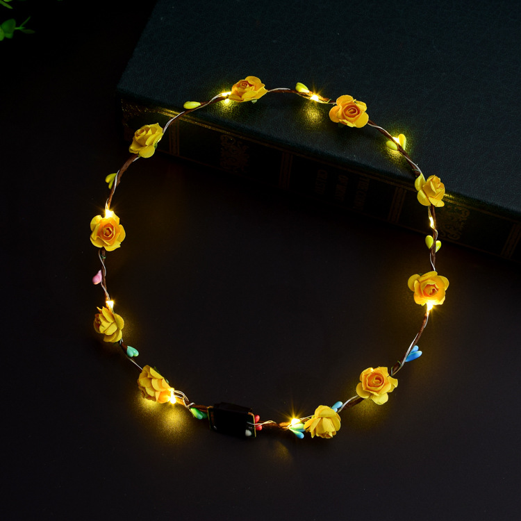 Ten Lights Ten Flowers Flash Luminous Garland Headdress Hair Hoop LED Lights Night luminous toys Ten Lights Ten Flowers Flash Luminous Garland Headdress Hair Hoop LED Lights Night luminous toys