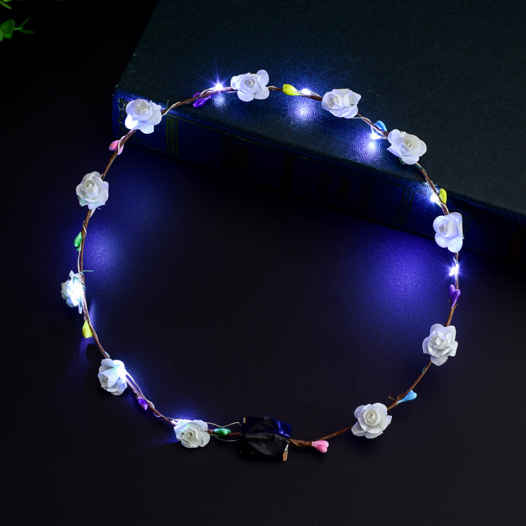 Ten Lights Ten Flowers Flash Luminous Garland Headdress Hair Hoop LED Lights Night luminous toys Ten Lights Ten Flowers Flash Luminous Garland Headdress Hair Hoop LED Lights Night luminous toys