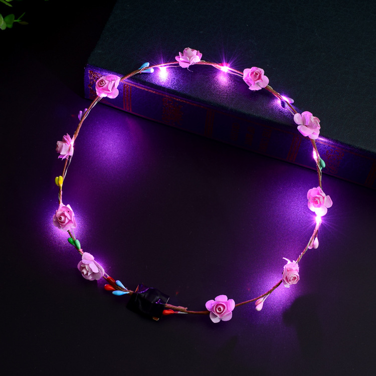 Ten Lights Ten Flowers Flash Luminous Garland Headdress Hair Hoop LED Lights Night luminous toys Ten Lights Ten Flowers Flash Luminous Garland Headdress Hair Hoop LED Lights Night luminous toys