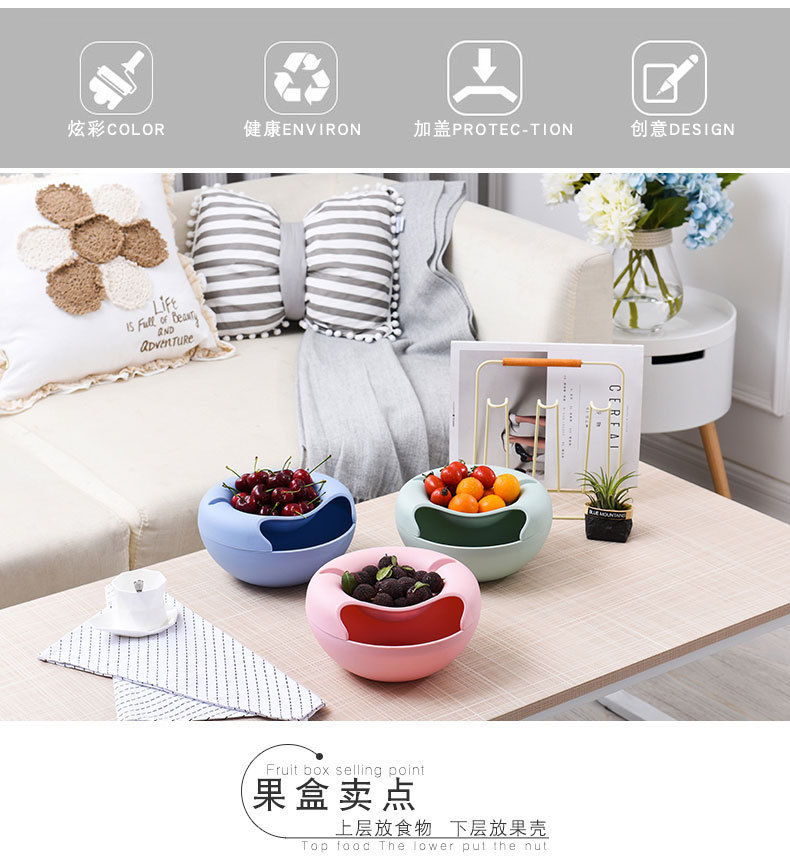 Plastic lazy melon seeds dish dried fruit plate living room melon seeds storage box melon box box candy box fruit plate Plastic lazy melon seeds dish dried fruit plate living room melon seeds storage box melon box box candy box fruit plate