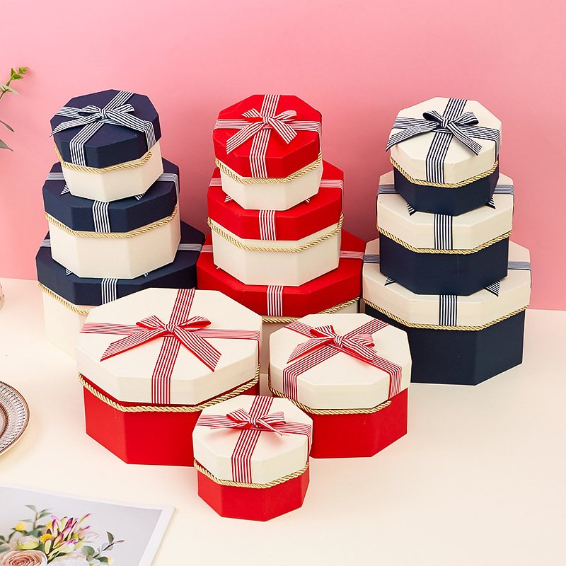 Wedding Gift Candy Box Lipstick Gift Box Packaging Box Octagonal Valentine&#039;s Day Gift Box Octagon Box Customization