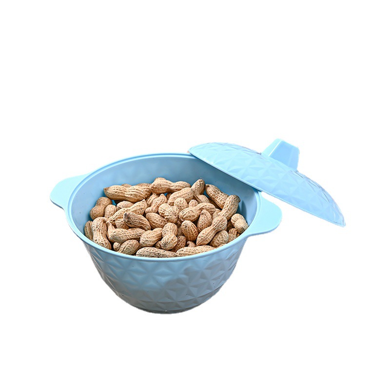 New round Retro Candy Dish Candy Box Flower Fruit Plate Food Storage Snack Storage Jar with Lid Tureen