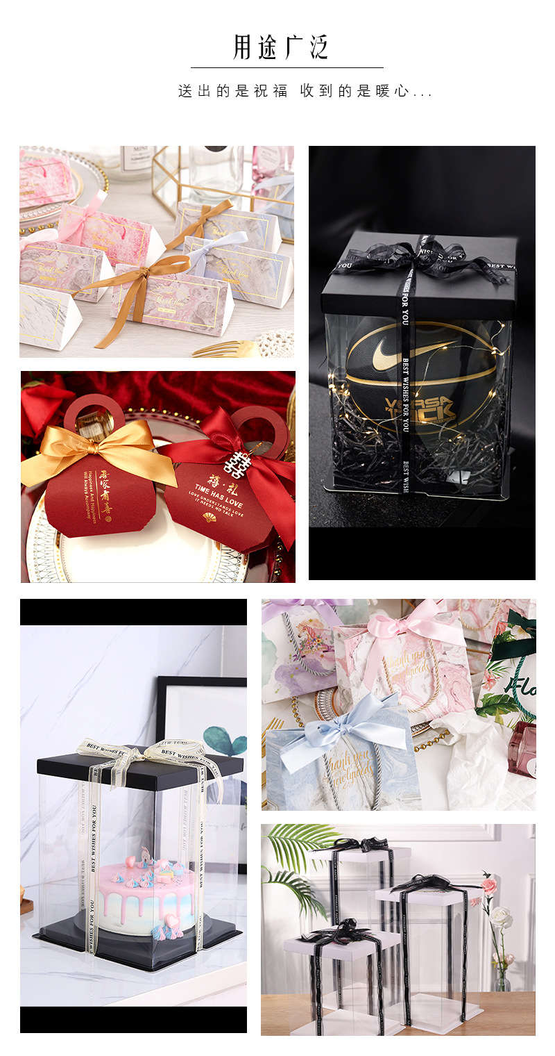 Spot Christmas Gift Ribbon 2.5cm Red Polyester Belt Bronzing Printing Merry Christmas Christmas Tree Ribbons Candy Box