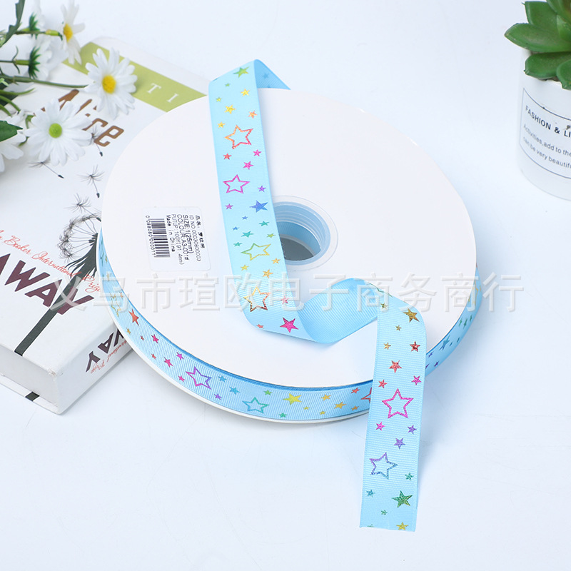 Ribbons Dream Starry Sky Stationery Shop Gift Present Bandage Ribbon Polypropylene Fiber Hair Ornaments Ribbon