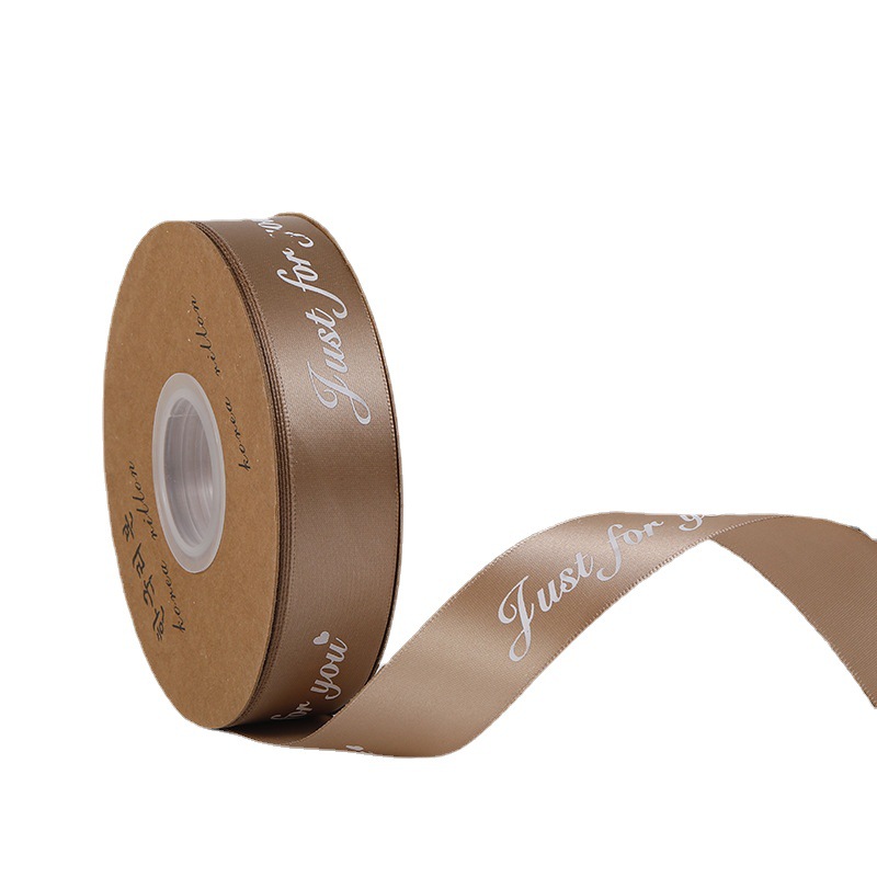 Ribbons 2.5cm Flowers Packing Ribbon Cake Box Gift Box Floral Ribbon Baking Printing English Fruit Tied 