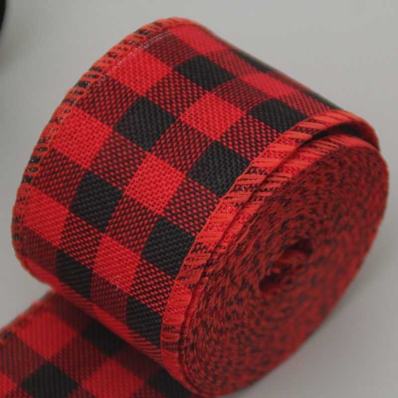 6cm Christmas Decoration Iron Wire Iron Wire Ribbon Burlap Roll Ribbons