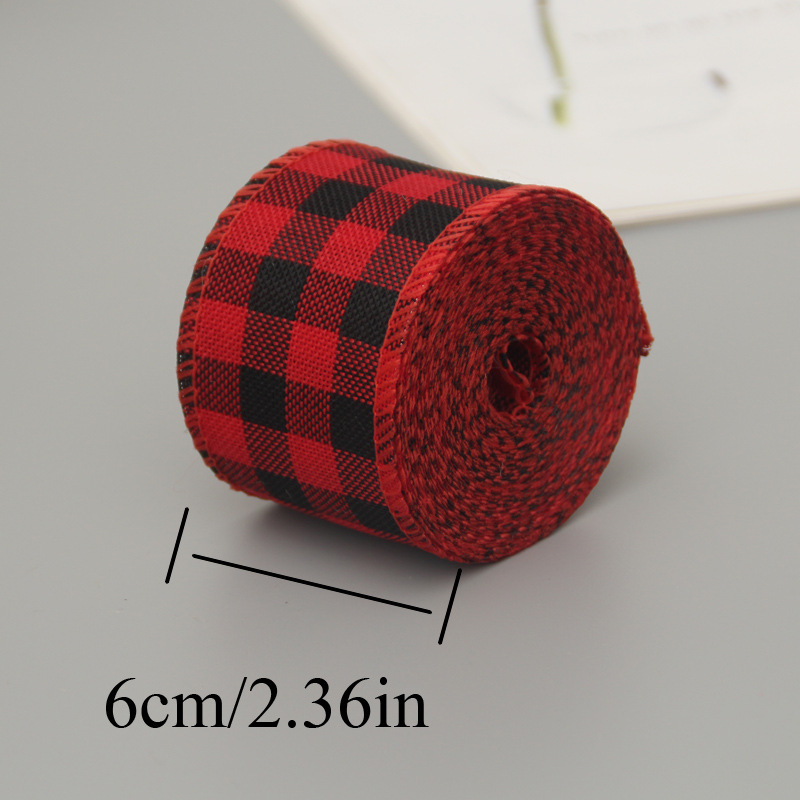 6cm Christmas Decoration Iron Wire Iron Wire Ribbon Burlap Roll Ribbons