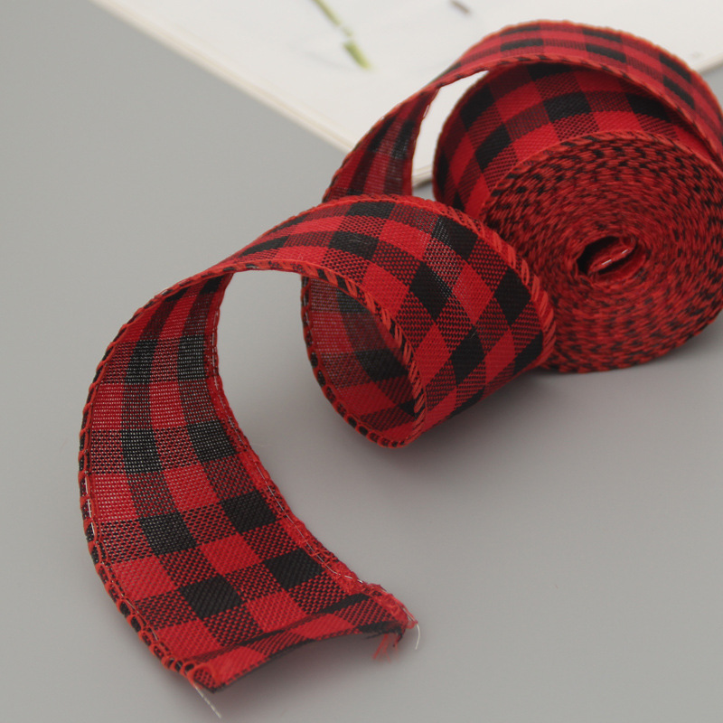 6cm Christmas Decoration Iron Wire Iron Wire Ribbon Burlap Roll Ribbons