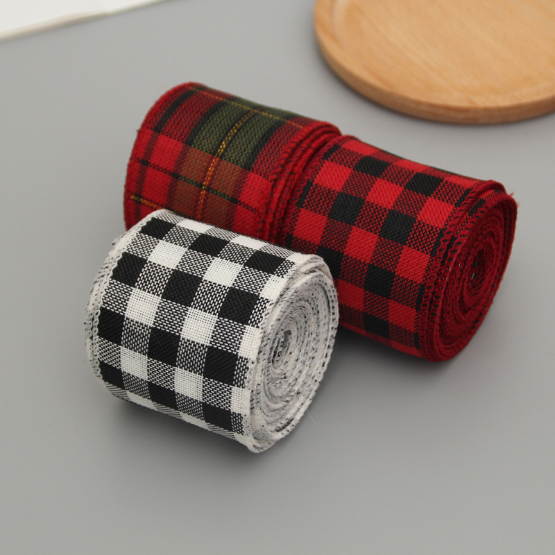 6cm Christmas Decoration Iron Wire Iron Wire Ribbon Burlap Roll Ribbons