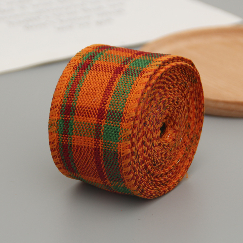 6cm Christmas Decoration Iron Wire Iron Wire Ribbon Burlap Roll Ribbons