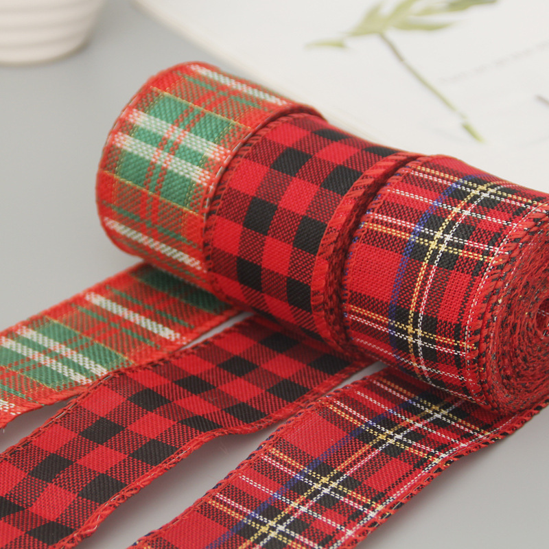 6cm Christmas Decoration Iron Wire Iron Wire Ribbon Burlap Roll Ribbons
