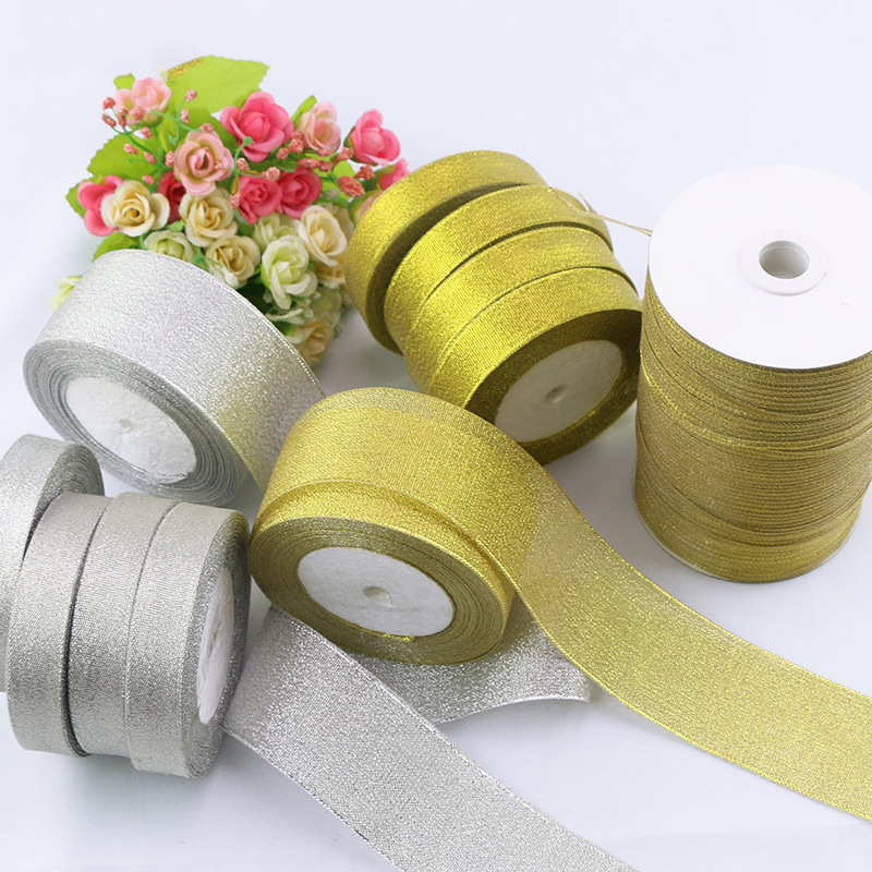 0.3-5cm Wide Glitter Ribbon 2cm Silver Onion Ribbon Baking Cake Box Packing Ribbons