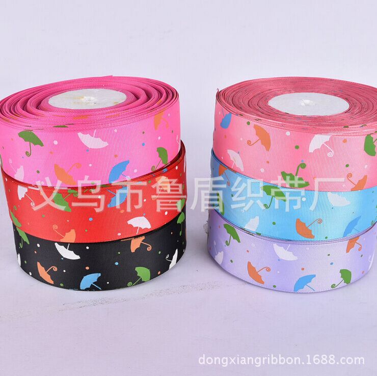 Yiwu dongxiang, ribbon manufacturers straight rib belt printing text polyester belt printing.