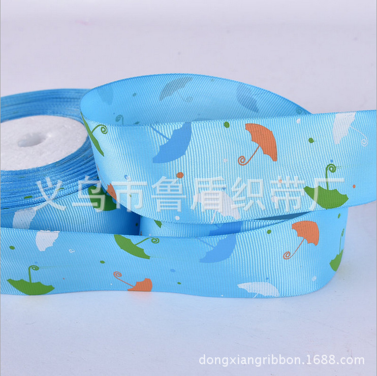 Yiwu dongxiang, ribbon manufacturers straight rib belt printing text polyester belt printing.
