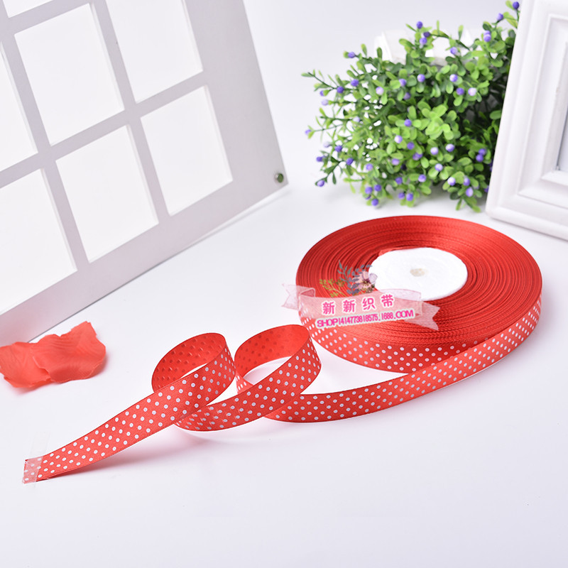 2.0cm Printed Point Polyester Ribbon Supply 6 Points Ribbon Handmade DIY Hair Bow Ribbon Factory Direct Sales