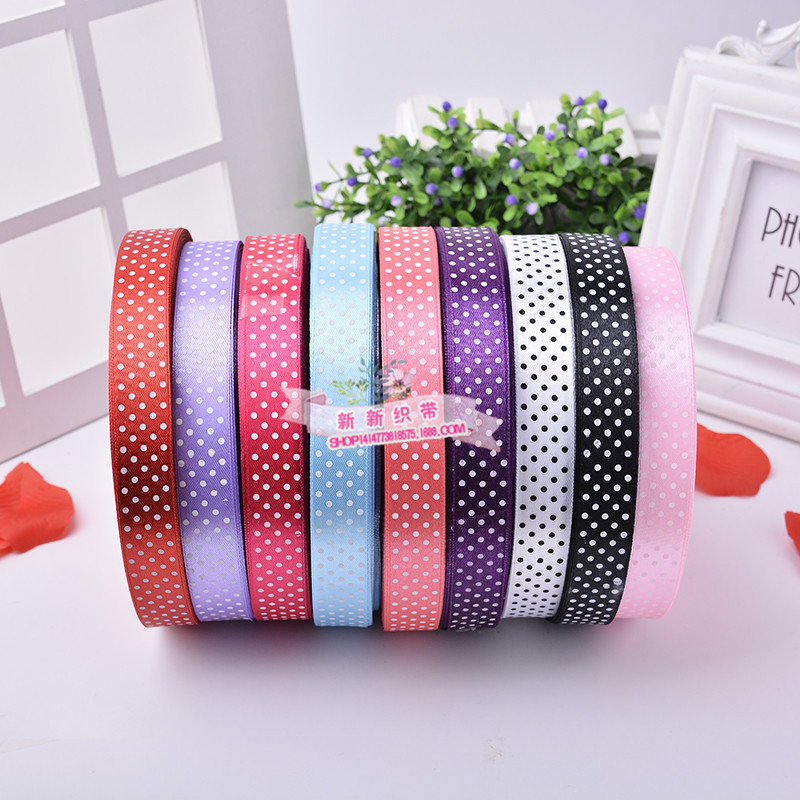 2.0cm Printed Point Polyester Ribbon Supply 6 Points Ribbon Handmade DIY Hair Bow Ribbon Factory Direct Sales