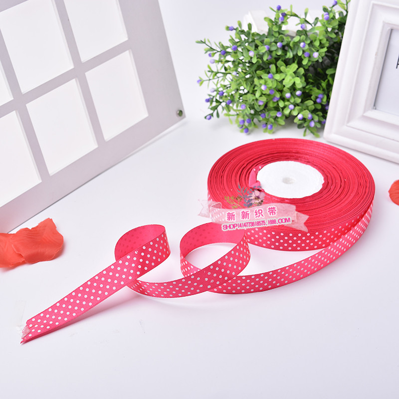 2.0cm Printed Point Polyester Ribbon Supply 6 Points Ribbon Handmade DIY Hair Bow Ribbon Factory Direct Sales