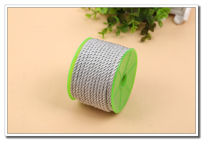 Manufacturer direct sale of gold and silver wire double rope polyester rope DIY braided rope.