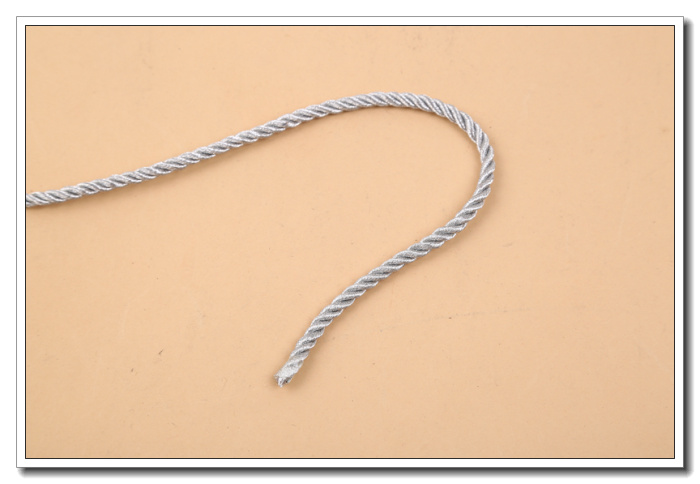 Manufacturer direct sale of gold and silver wire double rope polyester rope DIY braided rope.