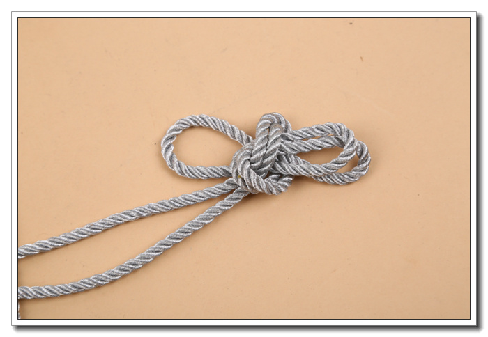 Manufacturer direct sale of gold and silver wire double rope polyester rope DIY braided rope.