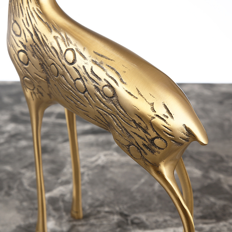 Ornaments Pure Copper Sika Deer Wine Cabinet Living Room Decorations Home Crafts Metal Copper Deer Decoration Metal Deer