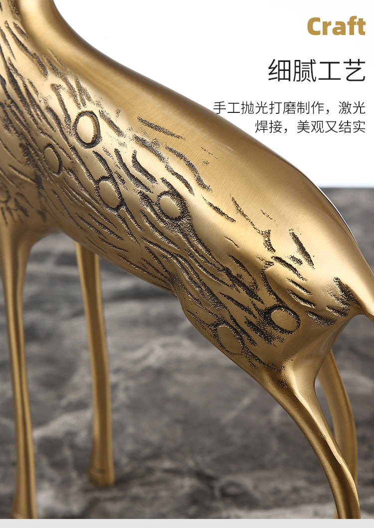 Ornaments Pure Copper Sika Deer Wine Cabinet Living Room Decorations Home Crafts Metal Copper Deer Decoration Metal Deer Ornaments Pure Copper Sika Deer Wine Cabinet Living Room Decorations Home Crafts Metal Copper Deer Decoration Metal Deer