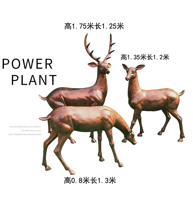 Pure Copper Sika Deer Sculpture Simulation Animal Bronze Statue Hotel Home Living Room Metal Metal Deer Pure Copper Sika Deer Sculpture Simulation Animal Bronze Statue Hotel Home Living Room Metal Metal Deer