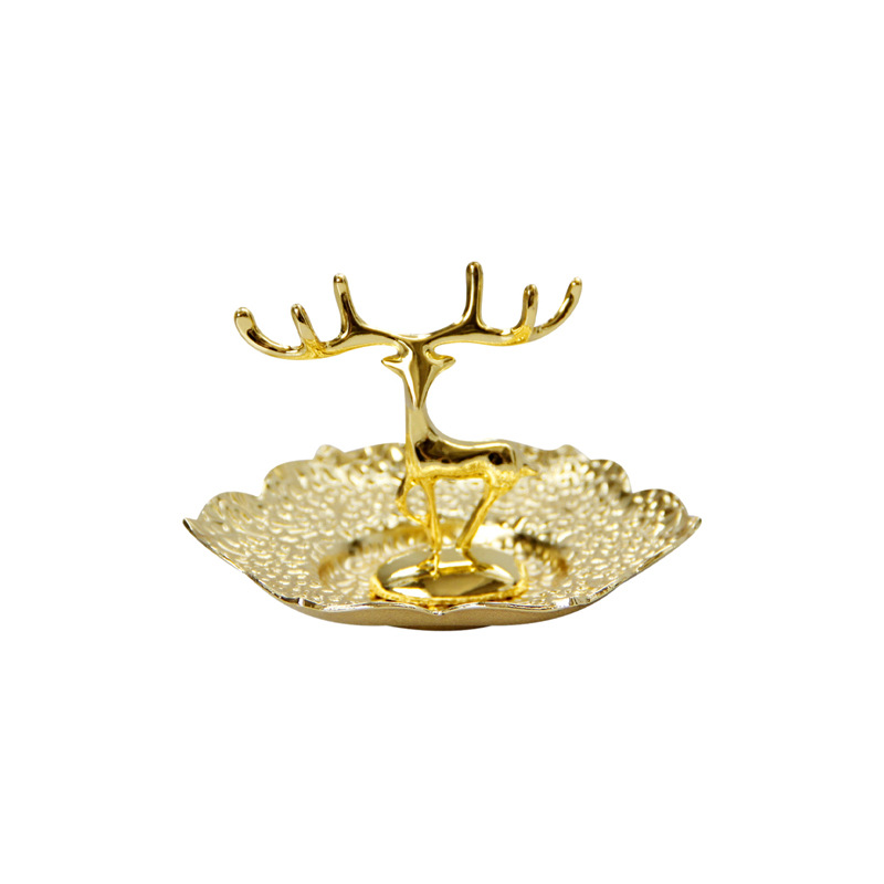 INS Nordic Style Golden Reindeer Jewelry Plate Metal Middle East Arabic Ring Metal Deer