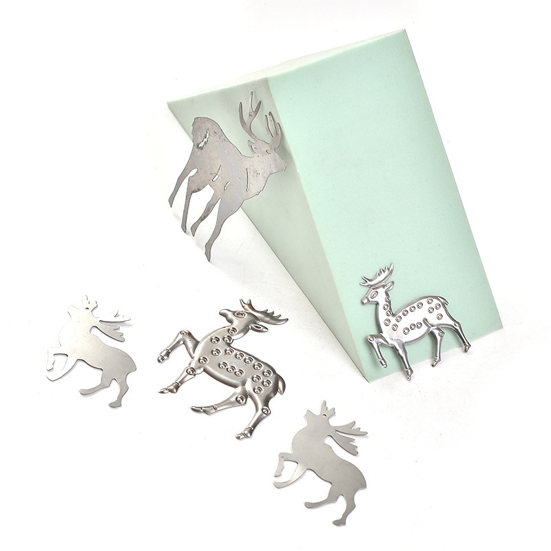 Iron Metal Crafts Iron Christmas Deer Christmas Product Stamping Accessories Metal Deer