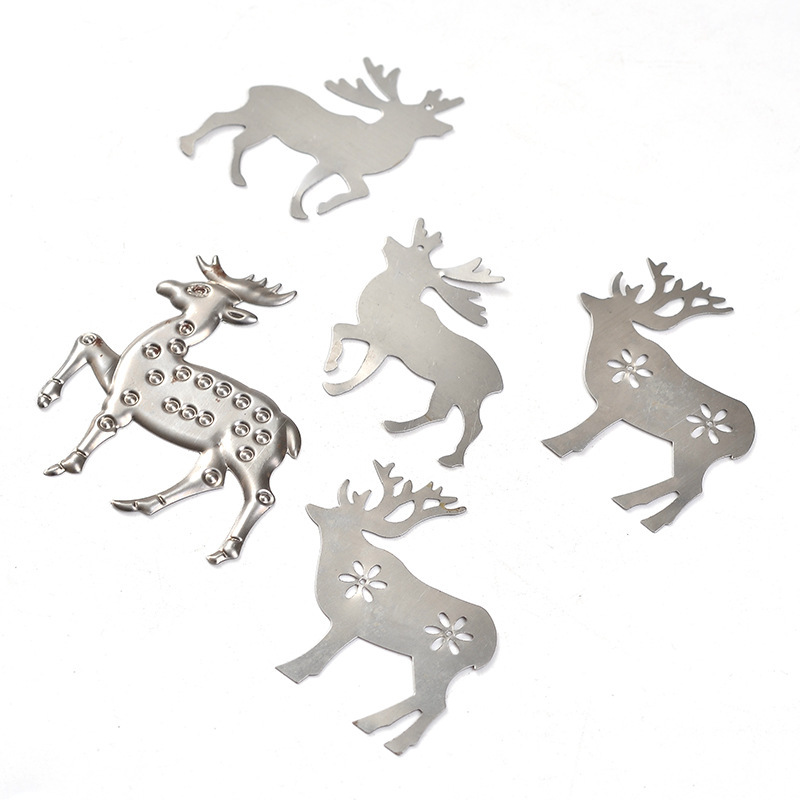 Iron Metal Crafts Iron Christmas Deer Christmas Product Stamping Accessories Metal Deer