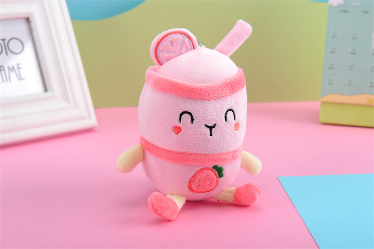 Plush Toy Key Pendant Fruit Milky Tea Cup Plush Doll Keychain Milk Tea Schoolbag Pendant Present to Girl Festival Plush Toy Key Pendant Fruit Milky Tea Cup Plush Doll Keychain Milk Tea Schoolbag Pendant Present to Girl Festival