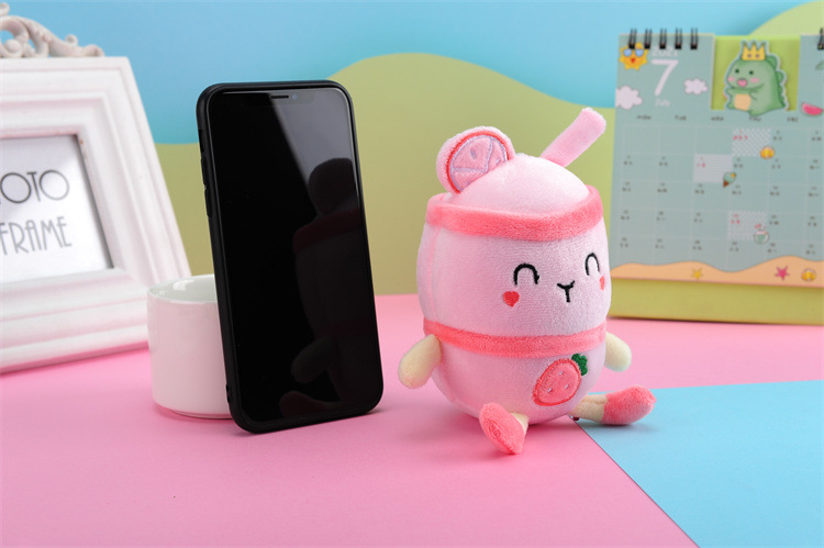 Plush Toy Key Pendant Fruit Milky Tea Cup Plush Doll Keychain Milk Tea Schoolbag Pendant Present to Girl Festival Plush Toy Key Pendant Fruit Milky Tea Cup Plush Doll Keychain Milk Tea Schoolbag Pendant Present to Girl Festival