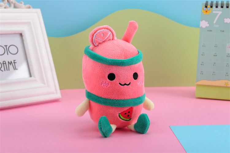 Plush Toy Key Pendant Fruit Milky Tea Cup Plush Doll Keychain Milk Tea Schoolbag Pendant Present to Girl Festival Plush Toy Key Pendant Fruit Milky Tea Cup Plush Doll Keychain Milk Tea Schoolbag Pendant Present to Girl Festival