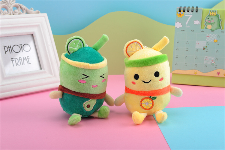 Plush Toy Key Pendant Fruit Milky Tea Cup Plush Doll Keychain Milk Tea Schoolbag Pendant Present to Girl Festival Plush Toy Key Pendant Fruit Milky Tea Cup Plush Doll Keychain Milk Tea Schoolbag Pendant Present to Girl Festival