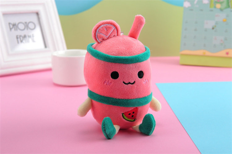 Plush Toy Key Pendant Fruit Milky Tea Cup Plush Doll Keychain Milk Tea Schoolbag Pendant Present to Girl Festival Plush Toy Key Pendant Fruit Milky Tea Cup Plush Doll Keychain Milk Tea Schoolbag Pendant Present to Girl Festival