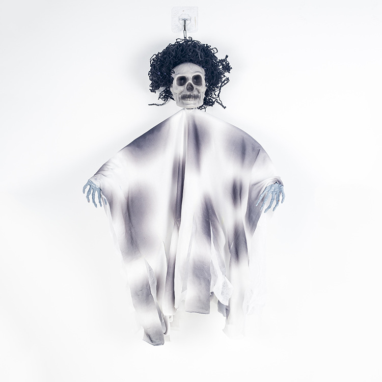 Halloween Ghost Festival Horror Atmosphere TikTok Photo Decoration Props Fabric Skull Pendant Bar Wedding Decorations