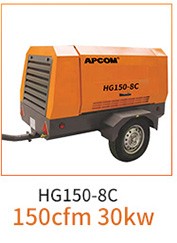OPEC HG Series Medium and Large Diesel Moving Screw Air Compressor HG700-18C/700cfm Mobile Air Compressor
