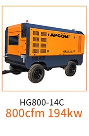 OPEC HG Series Medium and Large Diesel Moving Screw Air Compressor HG700-18C/700cfm Mobile Air Compressor