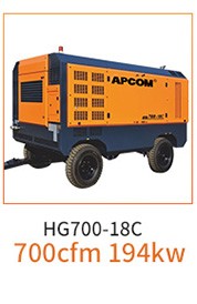 OPEC HG Series Medium and Large Diesel Moving Screw Air Compressor HG800-14C/800cfm Mobile Air Compressor